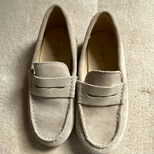 Boys suede slip on loafer - slip-on,