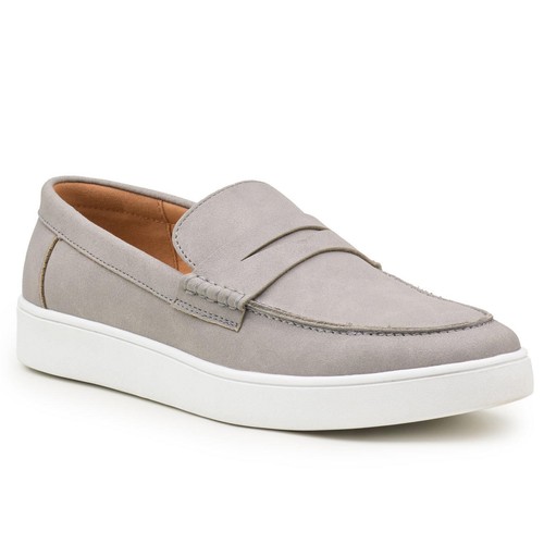 Boys grey slip loafers - grey,