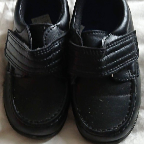 Unisex kids black leather - black,