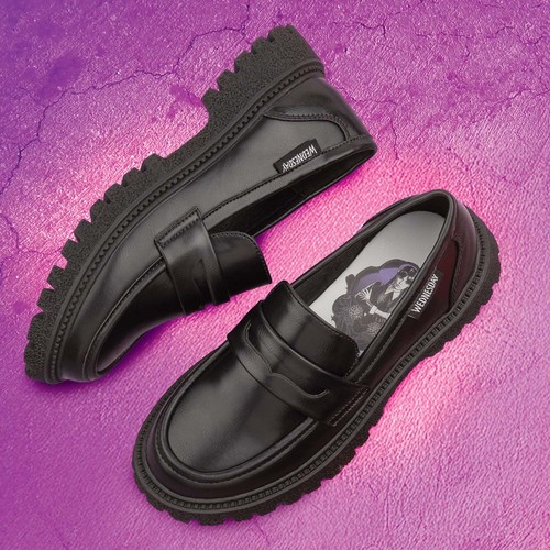 Wednesday black school loafers - wednesday,