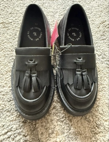 Girls black loafers - loafers, infant