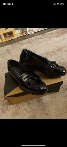 Ladies girls black patent - ladies,
