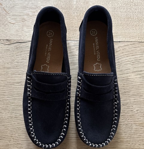 Kids navy suede - suede, loafers