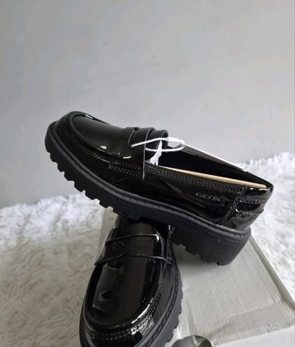 Geox casey girls black patent - casey,