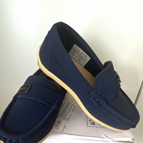 Boys blue slip loafer - loafer, dress