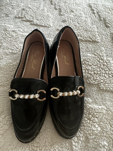 Girls black loafers - girls,