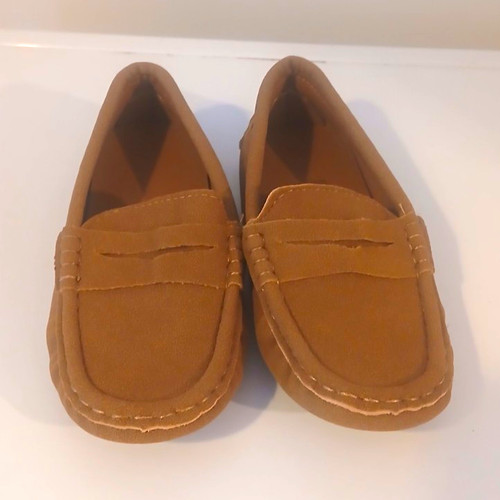 Boys brown slip loafer - brown,