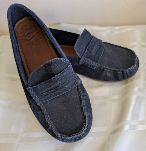 Zara navy suede slip - navy,